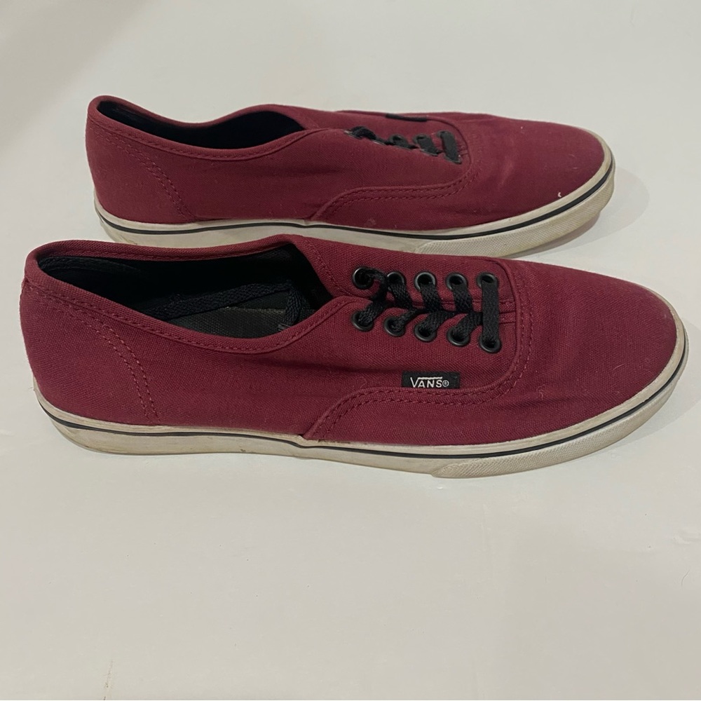 Vans Unisex Authentic Core Classics Casual Sneaker Shoe - maroon, size M 5.5 W 7 - Picture 7 of 8